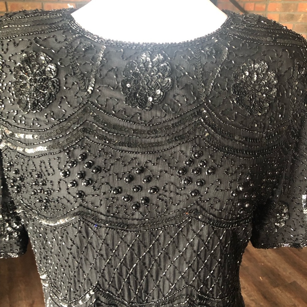 Vintage Beaded Blouse - Picture 3 of 5